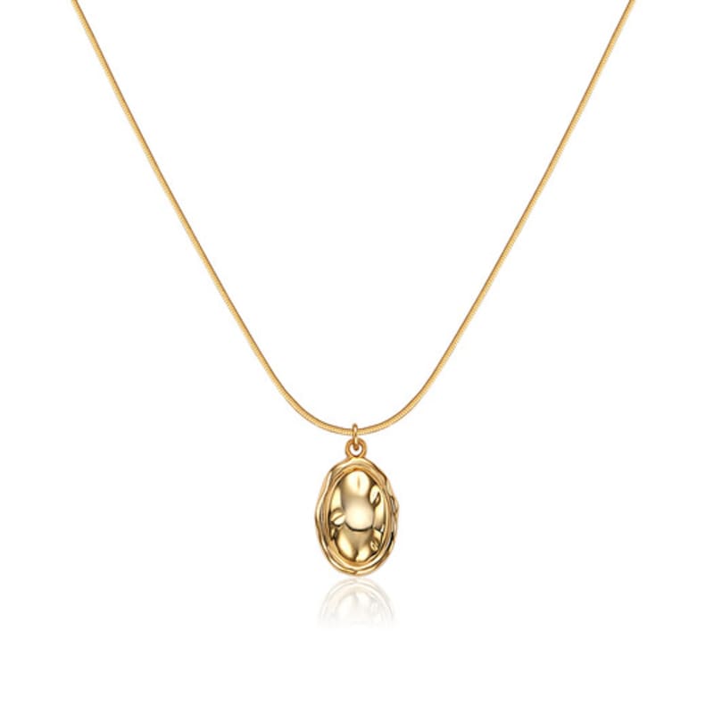 TOU [Silver925] NC010 Hammer Frame Necklace