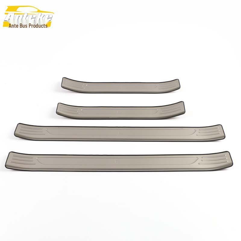 Qin 19 Door Sill Trim Stickers Stainless Steel Welcome Pedal Anti-Scratch Bright Exterior.