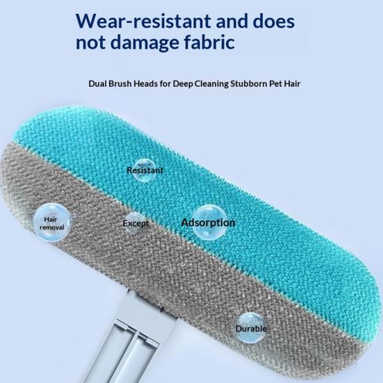 Furniture Pet Hair Remover Reusable Lint Remover Long Handle Pet Hair Removal Tool