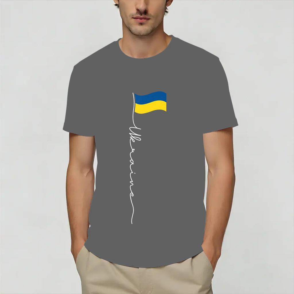 Unisex TShirts Ukraine Ukrainian Flag Vintage Cotton Tees Short Sleeve T Shirts O Neck Clothing Unique