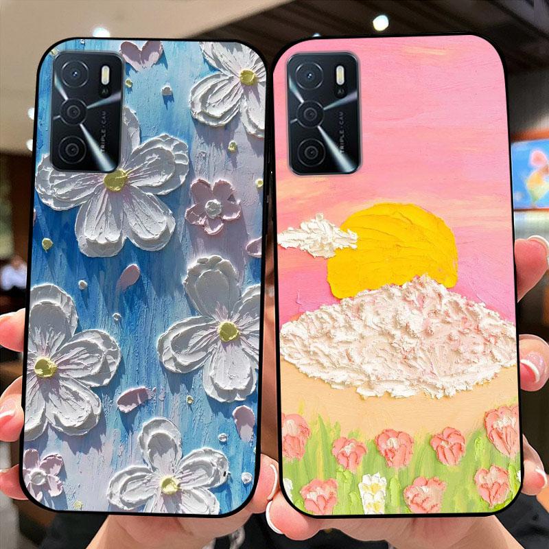 For Oppo A16 A16s 4G Case CPH2269 CPH2271 Fashion Cartoon Shockproof Soft Silicone Phone Cover For OPPO A16s A 16 Coque Bumper