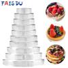 304 Stainless Steel Tart Mold Ring Tartlet Cake Mousse Molds Cookies Pastry Circle Pie Perforated Heat-Resistant Baking Tools