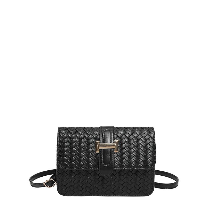 Woven texture bag women's new niche versatile foreign style small square bag fashion chain bag single shoulder messenger bag