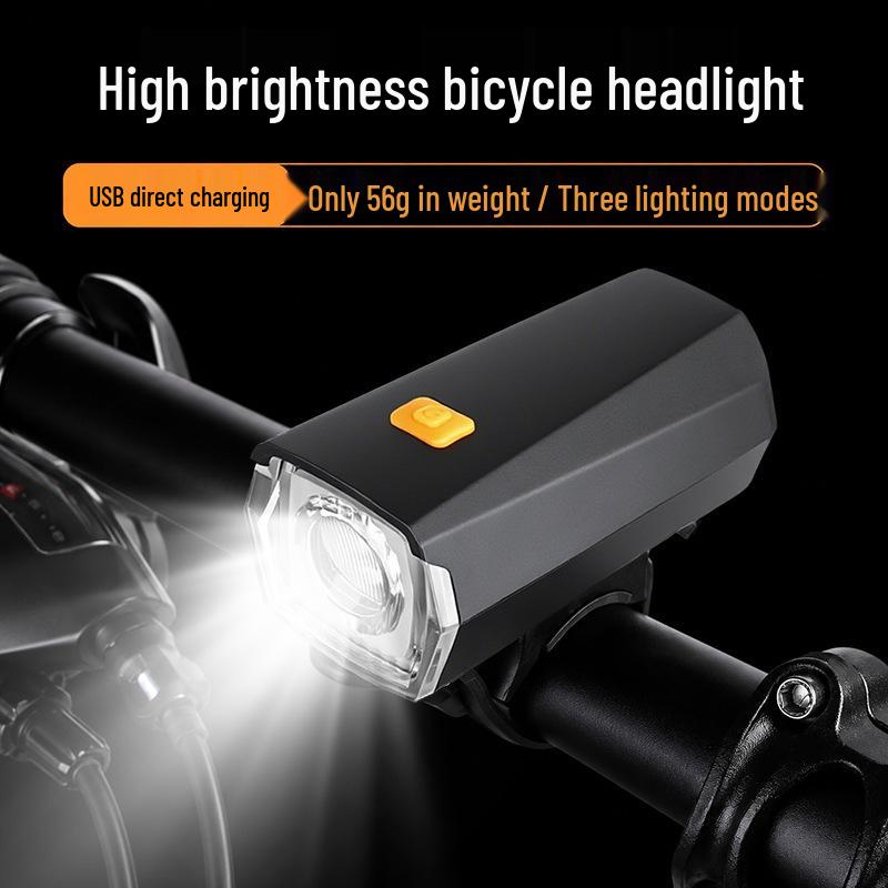 Rechargeable Rainproof Mountain Bike Front Light for Night Riding