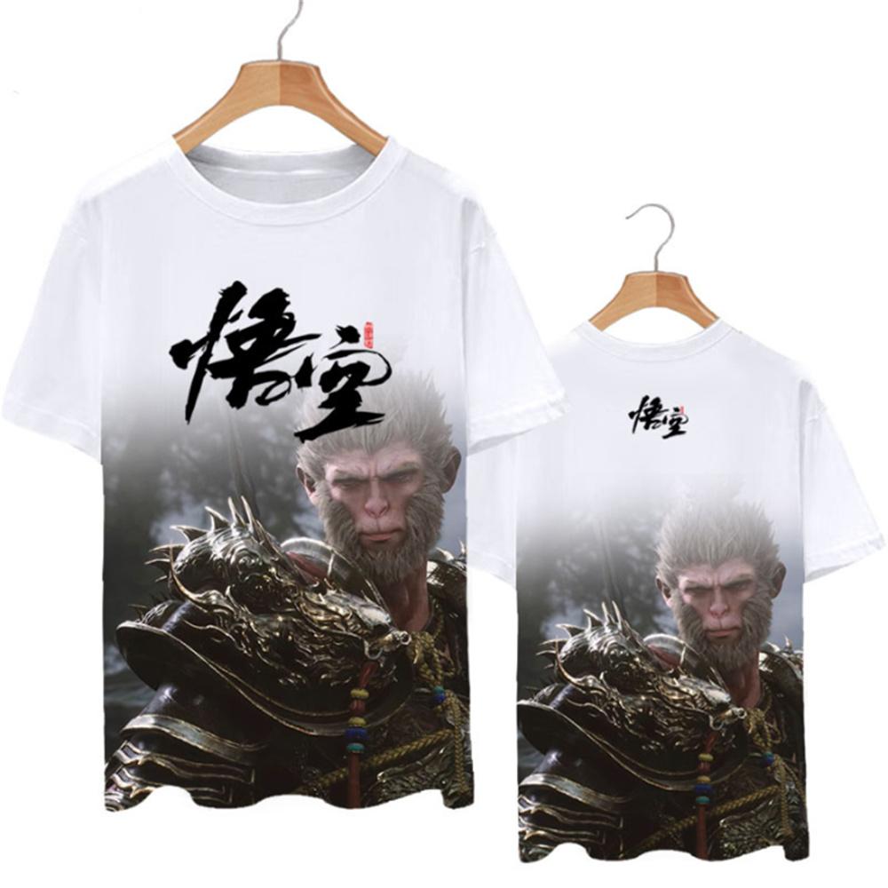 Hot Sale Rollenspellen Zwart Mythe Wukong Print T-shirt 3D Mode Mannen/Vrouwen Korte mouw T-shirt y2k Origineel heren T-shirt