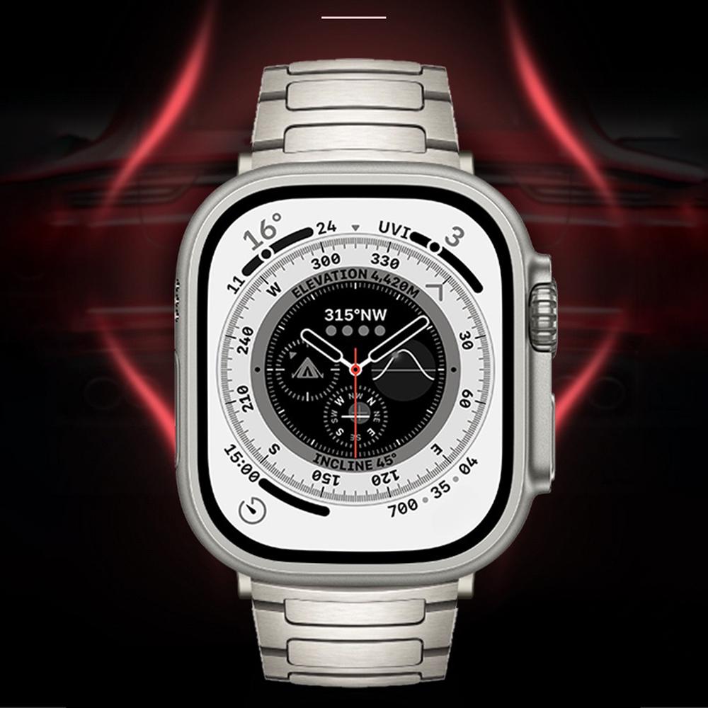 Titanium Link Bracelet For Apple Watch Ultra 2 49mm 45mm 44mm 46mm Band For iWatch Ultra Series 10 9 8 7 6 5 4 Se Luxury Strap