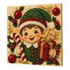 Kit per Creare Decorazioni da Parete Kit Artistico con Perle Finte di Natale, 20x20cm Pittura Natalizia Fai da Te Progetto di Artigianato Multidimensionale Diamanti 3D Scintillanti per Adulti, Festivo