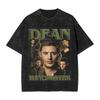 The Winchester Dean Washed T Shirt Man Vintage Supernatural Casual T Shirts Beach O Neck Fashion Tees Simple Oversize Clothing