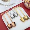 Vintage Shovel Design Stainless Steel Coffee Spoon Creative Ice Cream Cake Watermelon Dessert Multipurpose Kitchen Tool Unique