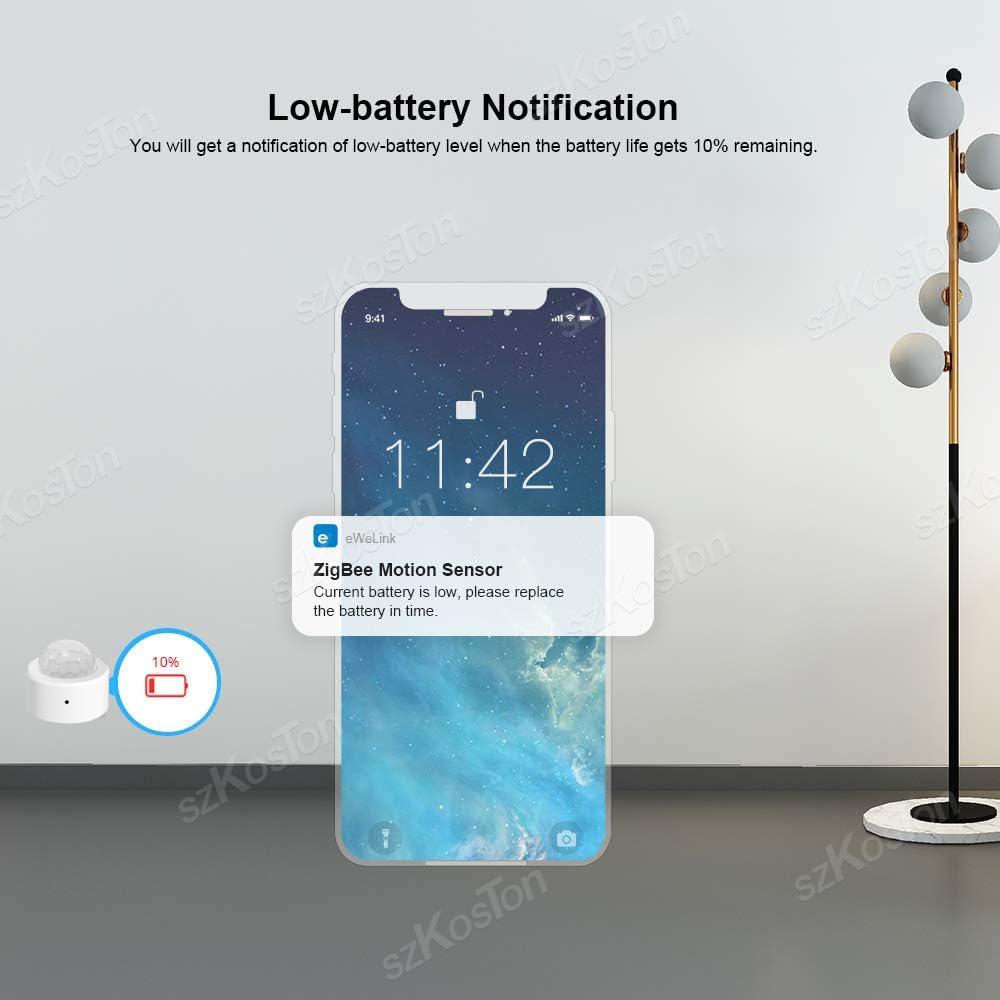 Smart ZigBee PIR Motion Sensor eWelink APP Mini Human Body Presence Detector Security Protection for Home Assistant Zigbee2MQTT