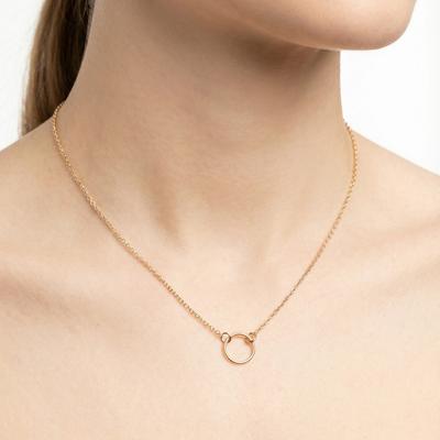 Fashion Personality Simple Geometric Circle Collarbone Chain, Necklace Tide Douyin Ins the Same Neck Chain