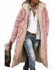 Women's Solid Color Hooded Cotton Coat, Long Sleeve, Slim Fit, Double-Sided Wear Cardigan Jacket