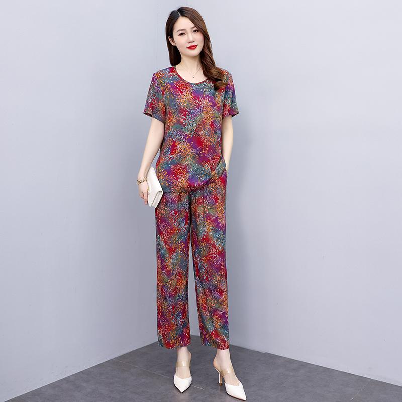 Summer Two Piece Sets for Women Tops and Wide Leg Pants Sets Casual Women Blouses