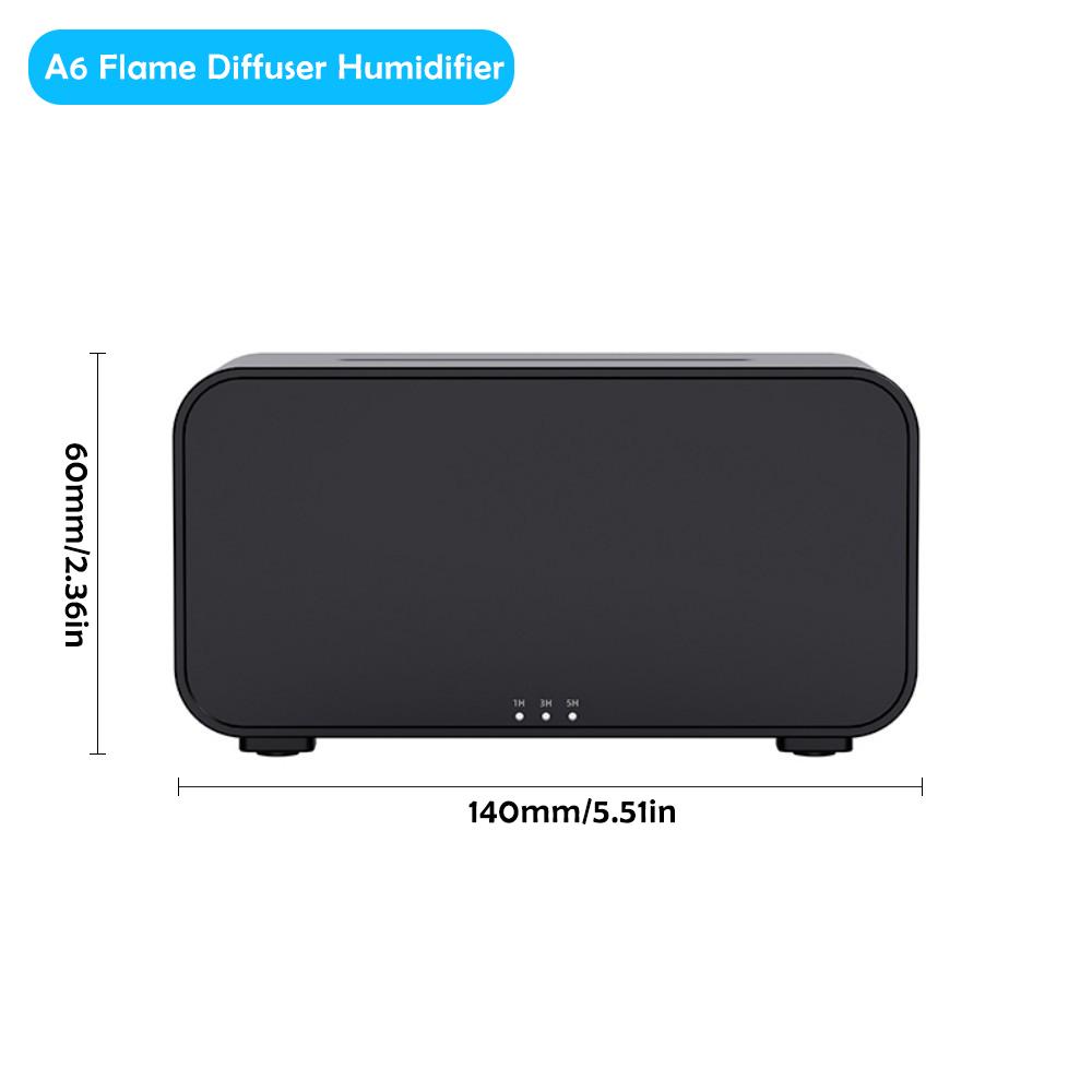 

Увлажнитель воздуха с цветным пламенем и ночной подсветкой, 3-позиционный таймер, пульт дистанционного управления, USB, диффузор ароматов эфирных масел