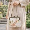 Chain Embroidery Banquet Bag Metal Buckle Ladies Clutch Bag Casual Hanfu Handbag  Wedding