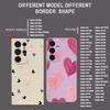 Creative Heart Pattern Case For Samsung Galaxy S26 S25 Ultra S24 S23 S22 Plus S21 FE A15 A16 A17 A35 A36 A54 A55 A56 5G Soft Cover