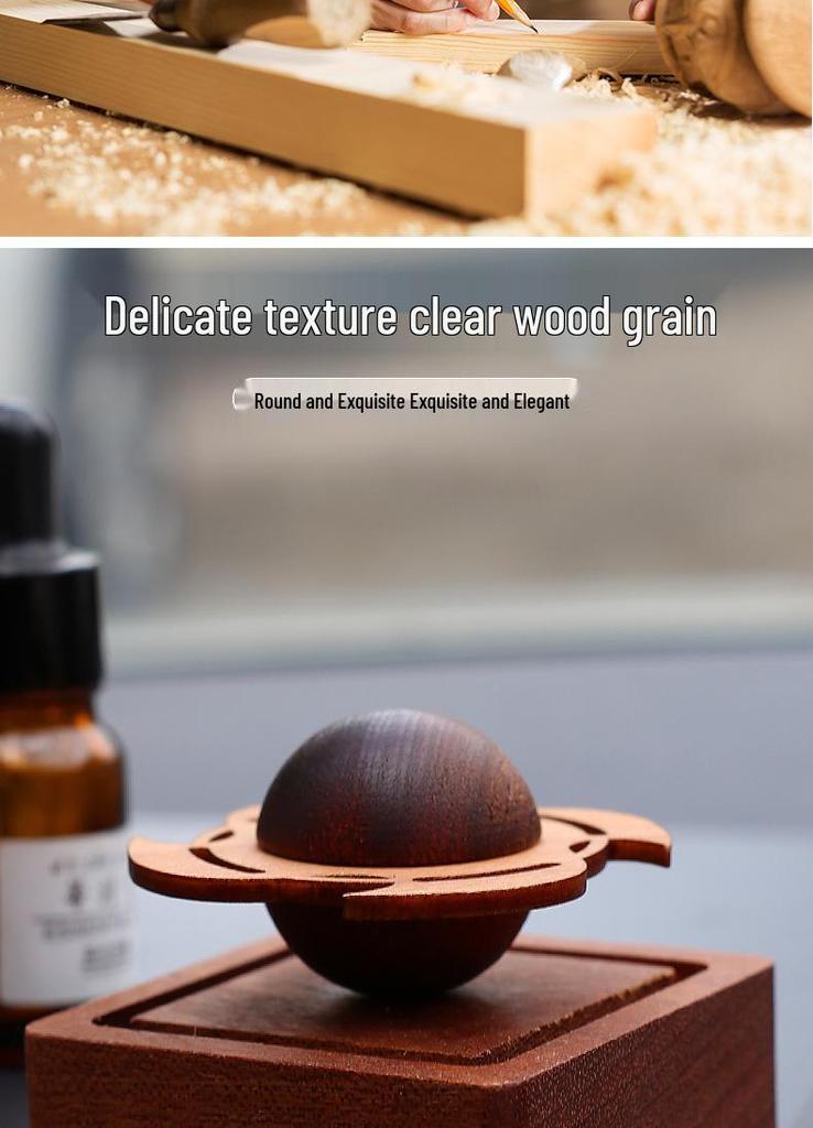 Solid Wood Aroma Diffuser & Essential Oil Car Scent Base