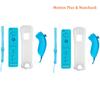 2 In 1 Wireless Gamepad for Nintendo Wii/Wii Game Remote Controller Joystick Joypad Nunchuck Hand Curved Game Handle Accessories