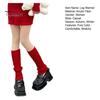 Boot Socks 1 Pair Leg Warmers Mid Calf Thickened Knitted Lolita Ribbed Keep Covers Warm Solid Color Autumn Winter Women Stockings for Dating