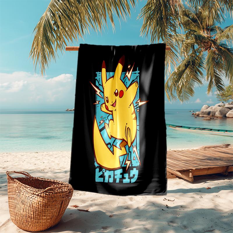 Pokémon Beach Towel Outdoor Camping Beach Towel for Vacation Swim Outdoor Pool Absorbent Bath Towel