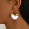 Elegant Pearl Pendant Danglers Irregular Shape Bag Shape Eardrops Hoop Earrings  Girls Jewelry