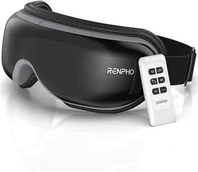 Verwendet von RENPHO Air Eye Warmer 4D Relax mit Fernbedienung, neuste Graphen-Heiztechnologie, Augenschönheit, 5 Modi, heiße Augenmaske, USB-Aufladung, Unisex