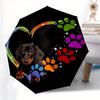 1pc Rainbow Paw Prints Heart Umbrella with Plastic Handle,Suitable for All Seasons Home Travel Outdoor UmbrellaM1112
