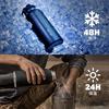 OneTigris 1 Liter Stainless Steel Water Bottle Set with Cover, Vacuum Insulated, Keeps Hot or Cold, Includes 3 Replacement Lids, 2 Straws, and 1 Brush