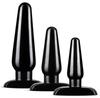 Kit 3 Anal Adventures Basic Plugs Black - Anal Adventures - Beginner Plugs & Kits