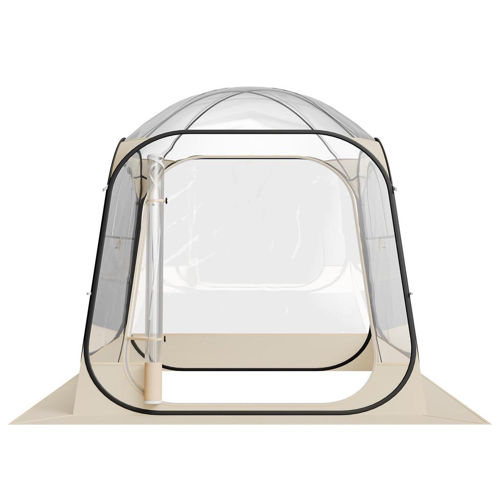 VEVOR Pop up Sports Tent, 1.83x1.83 m Clear Bubble Tent for 2-4 Persons, Waterproof Outdoor Pod with Floor Mat & Top Cover