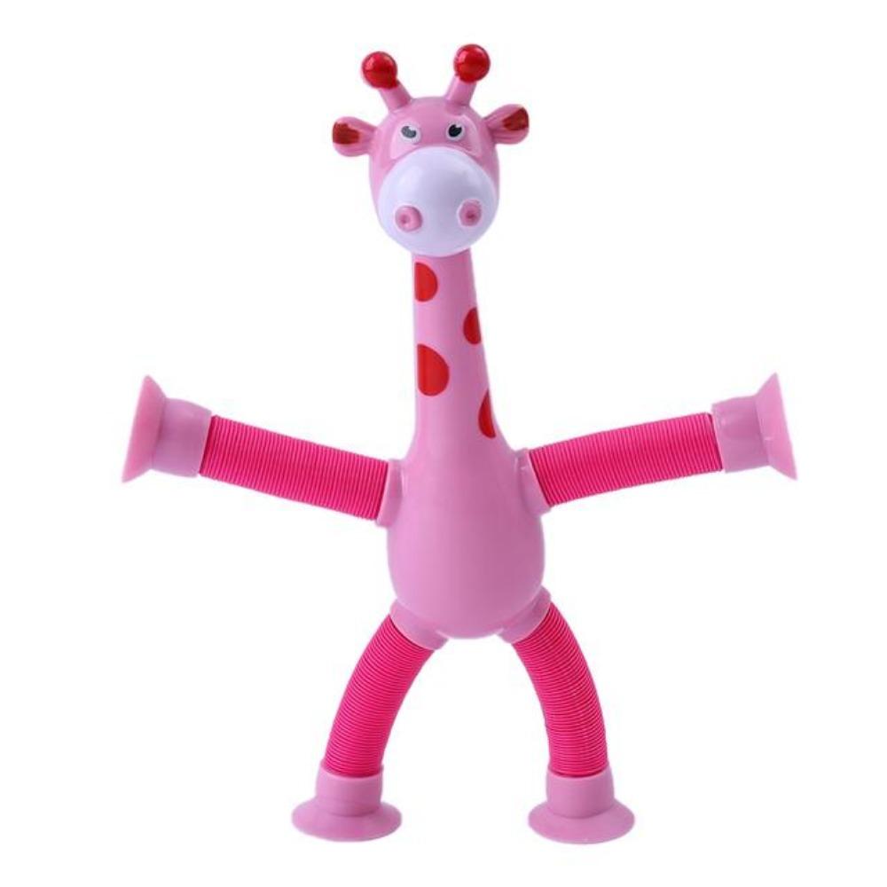Children Suction Cup Giraffe Toys  Relief Telescopic Giraffe Toy Sensory Bellows Toys Anti-stress Squeeze Toy Toy  Kawaii
