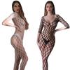 Plus Size Damen Hohlnetz-Einteiler-Strumpf, offene Netz-Dessous, sexy durchsichtige Dessous