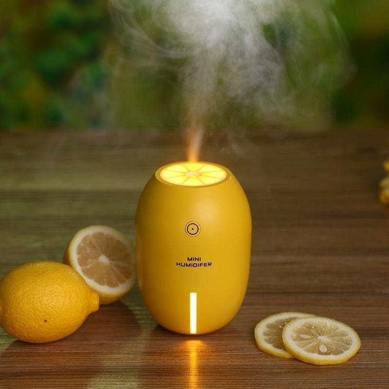 Lemon creatieve ultrasone luchtbevochtiger essentiële olie diffuser aroma met licht aromatherapie elektrische geurverspreider mist maker
