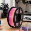 3D Printer Consumables Rainbow Gradient PETG Filament for Printer, 1.75mm 1Kg Spool Candy Color Filament, Multicolor Most Printers Supplies