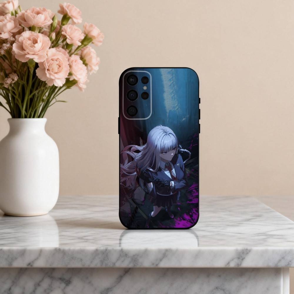 K-Kyoko K-Kirigiri Danganronpa Cute Phone Case For Samsung S25,S24,S21,S22,S23,S30,Ultra,S20,Plus,Others Soft Black Case