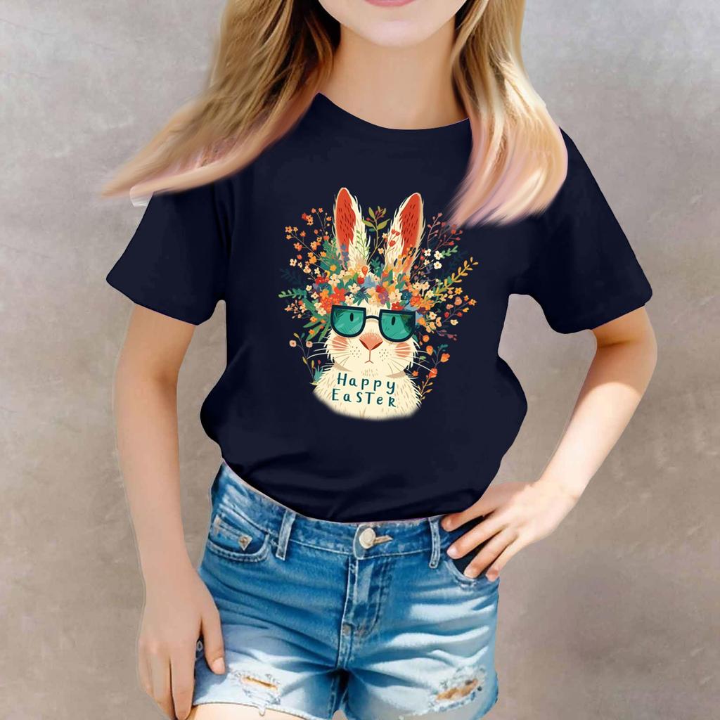 Toddler Girl Boy T-Shirts Kids Top Boys And Girls Printed Short Sleeved T-shirt