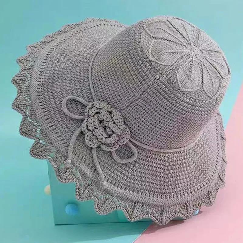 WTEMPO Foldable Summer Simple Sunscreen Hats Women Vacation Travel Beach Casual Solid Color Big Brimmed Sun Hats Cool Bucket Hats