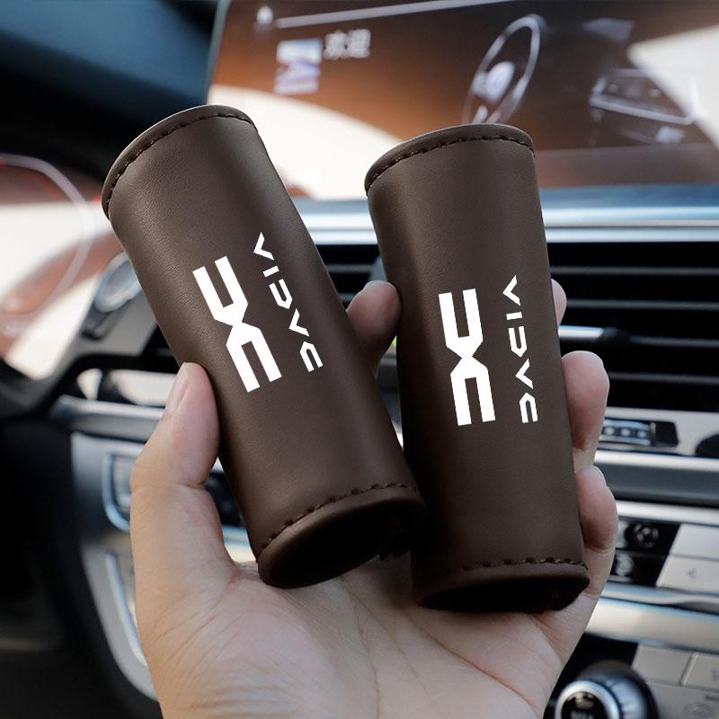 Leather Car Roof Armrest Pull Cover Handle Protector For Dacia Logan Sandero Duster Lodgy Spring Jogger Dokker Stepway Bigster