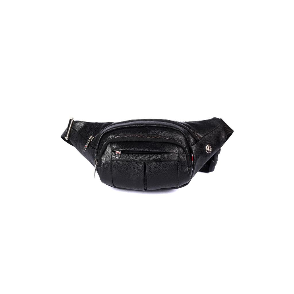 Unisex Black Waterproof Waist And Shoulder Bag Freebag With Usb And Headphone Port