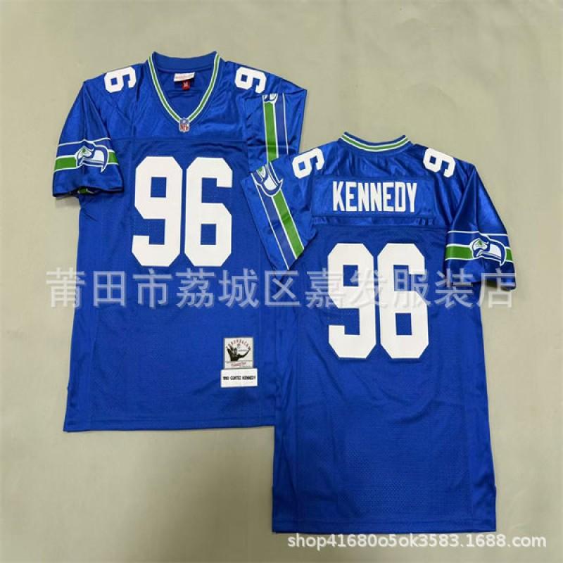 Seattle Seahawks Retro NFL Football Jersey Mens Cotton Team Apparel Vintage 80 96 12 10 37 45 55 24 25 31