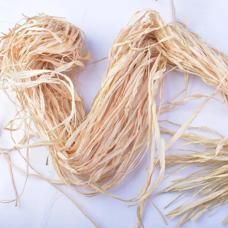 

MissDeer 50 г/рулон Натуральная рафия Соломенная веревка Свадебное приглашение Подарочная упаковочная веревка Цветочная упаковка Декорация Соломенная веревка Вечеринка хаки