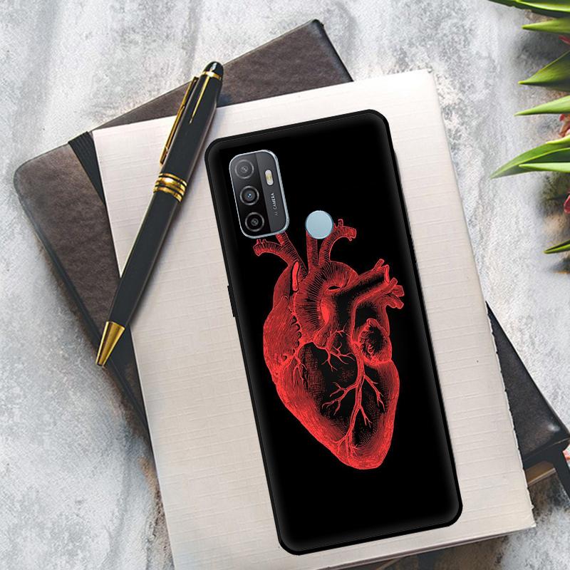 

Medical Human Organs Heart Art Case For OPPO A94 A74 A54 A83 A91 A93 A15 A16 A52 A72 A5S A53S A5 A9 A31 A53 2020 Cover OPPO A72