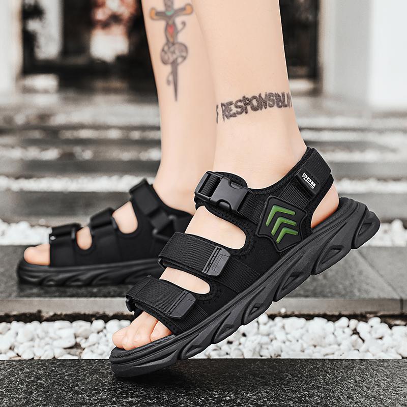 Men's thick soled outdoor beach shoes summer breathable soft soled casual sandals fashion student slippers male walking sandals