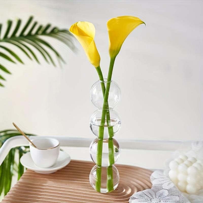 Clear Glass Bubble Hydroponic Vase Cute Style Unique Floral Vase Creative Globose Vase For Wedding Table Centerpieces Home Decor