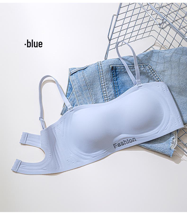 Seamless Push-Up Strapless Bandeau Bra for Women - Anti-Slip, Non-Drop, Backless Design, Enhances Small Chest