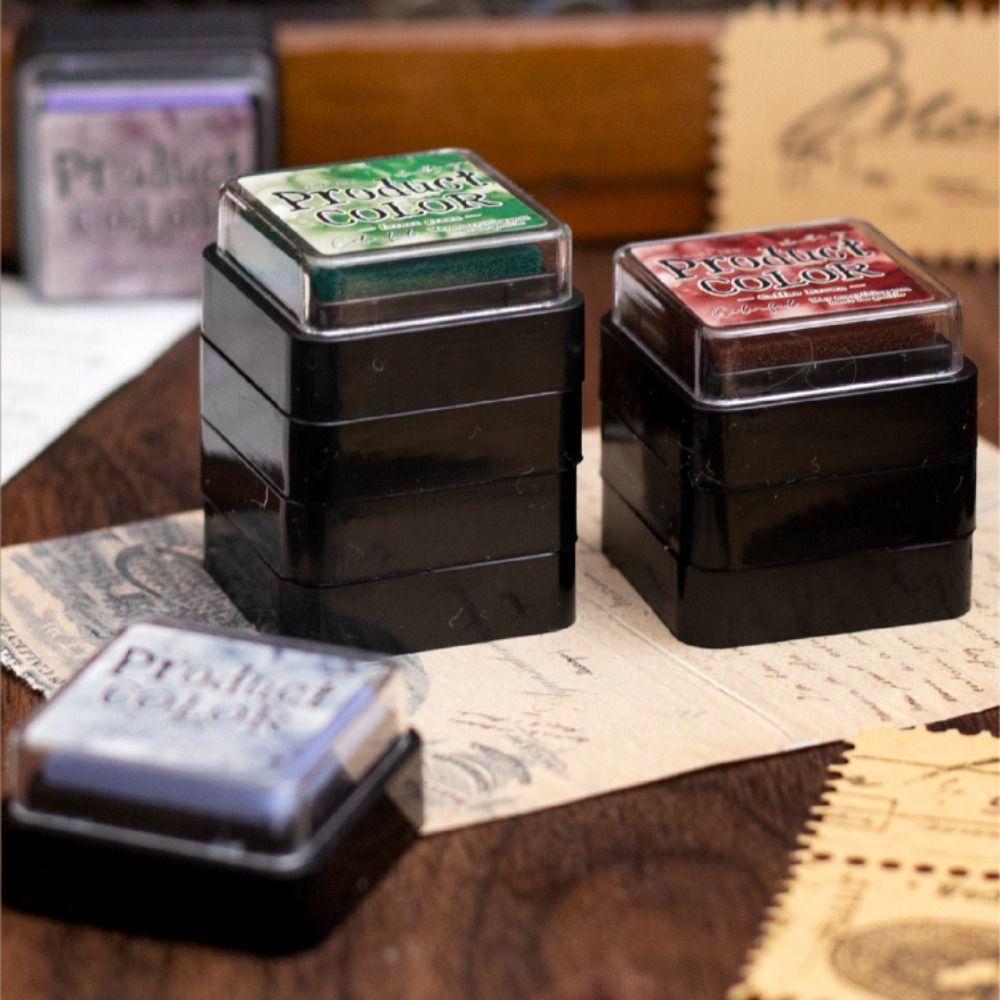 6pcs/set Flowing Color Series Ink Pad Handmade Stamp Pads  for Planner Stamps Scrapbook