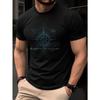 T-shirt da uomo taglia europea, top estivo a maniche corte leggero, alla moda, vestibilità slim, versatile, casual, girocollo, maglia base