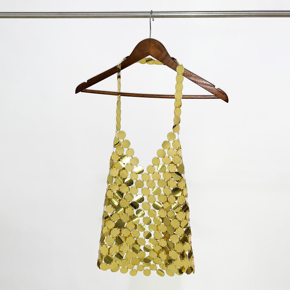 

Accessories, Sexy Sequined V-Neck Vest, Handmade Clothing Chain, Nightclub Style Shiny Disc Body Chain