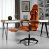 Swivel Armchair With Footrest And Massager Velour Comfortable For Player Xl