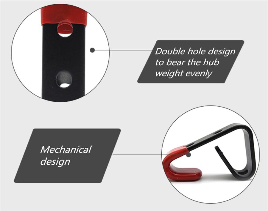 6x Car Tire Wheel Rim Hub Shop Display Stand Rack Wall Mounted Metal Hook Holder